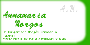 annamaria morgos business card